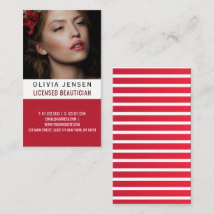 Tarjeta De Visita Foto de Beautician elegante