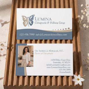 Tarjeta De Visita Foto de bienestar quiropráctico de columna vertebr