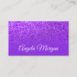 Tarjeta De Visita Foto de brillo con ombre de violeta azul y púrpura