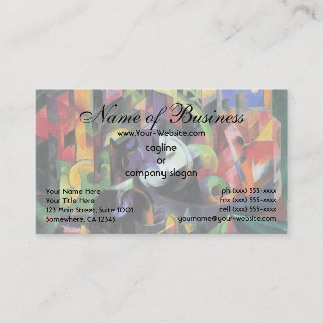 Tarjeta De Visita Foto de Cattle Marc; Bild mit Rindern (Anverso)