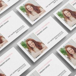 Tarjeta De Visita Foto de código QR profesional simple