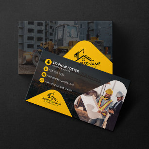 Tarjeta De Visita Foto de constructor profesional de obras