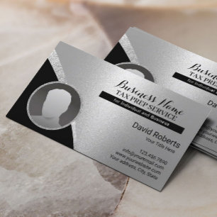 Tarjeta De Visita Foto de contabilidad de devolución de impuestos de