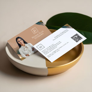 Tarjeta De Visita Foto de diseñador de interiores abstracto elegante