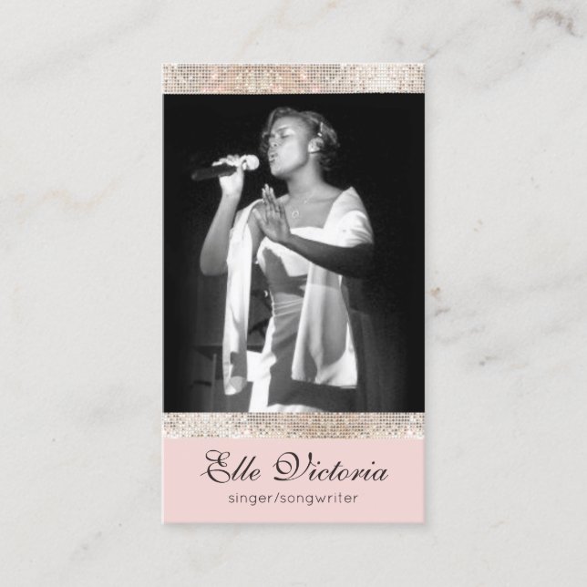 Tarjeta De Visita Foto de ejecutante profesional (Anverso)