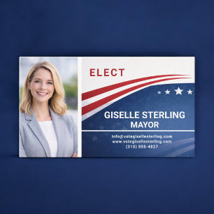 Tarjeta De Visita Foto de elección de votante para alcalde