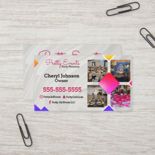 Tarjeta De Visita Foto de fiesta Planner