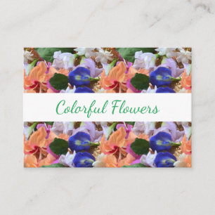 Tarjeta De Visita Foto de flores coloridas