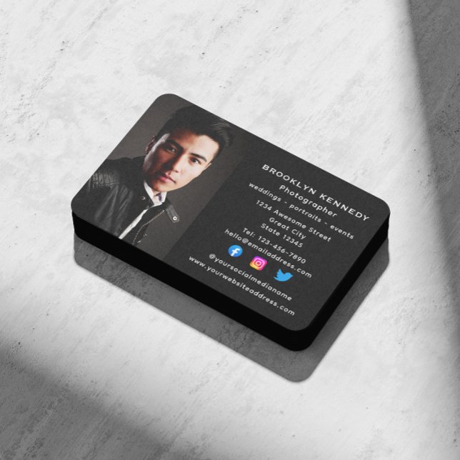 Tarjeta De Visita Foto de fotógrafo independiente de medios sociales (Subido por el creador)