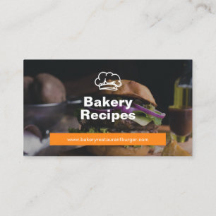 Tarjeta De Visita Foto de hamburguesa minimalista restaurante chef c