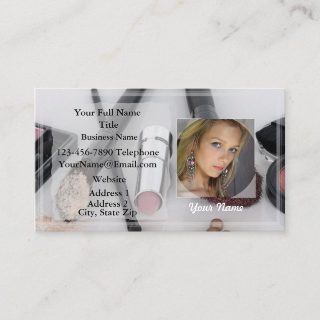 Tarjeta De Visita Foto de HAMbyWG de maquilladores (Anverso)