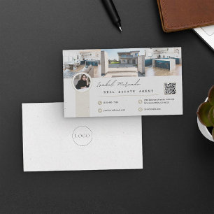 Tarjeta De Visita Foto de inmueble Minimalista moderno beige claro