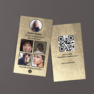 Tarjeta De Visita Foto de Instagram Gold en medios sociales, síganno