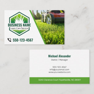 Tarjeta De Visita Foto de jardinería y cuidado de césped moderno ver