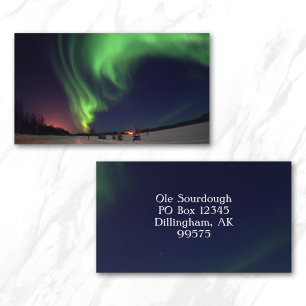 Tarjeta De Visita Foto de la Aurora Boreal