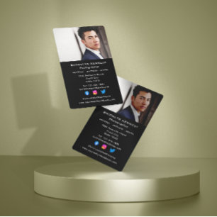 Tarjeta De Visita Foto de la foto en la cabeza de un fotógrafo de me