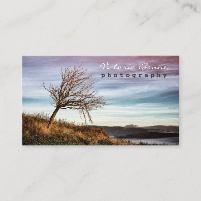 Tarjeta De Visita Foto de la fotografía del paisaje (Anverso)