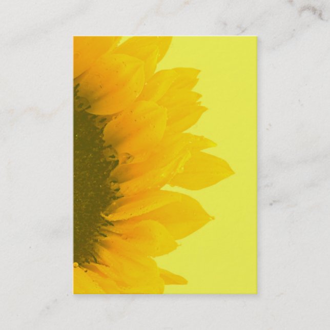 Tarjeta De Visita Foto de la macro del girasol (Anverso)