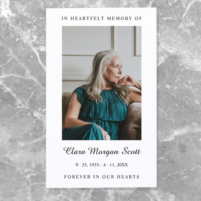 Tarjeta De Visita Foto de la oración funeraria elegante y minimalist (Subido por el creador)