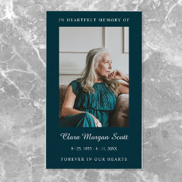 Tarjeta De Visita Foto de la oración funeraria elegante y minimalist