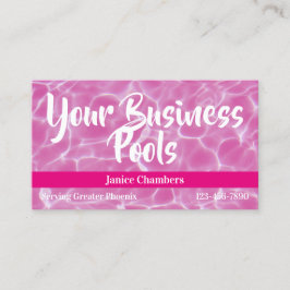 Tarjeta De Visita Foto De La Piscina Rosa Caliente