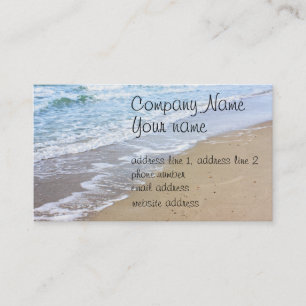 Tarjeta De Visita Foto de la playa del océano