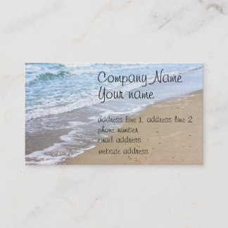 Tarjeta De Visita Foto de la playa del océano