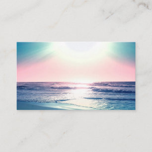 Tarjeta De Visita Foto de la playa tropical de Summer Sea Sunset