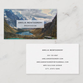 Tarjeta De Visita Foto de las montañas alpinas escénicas