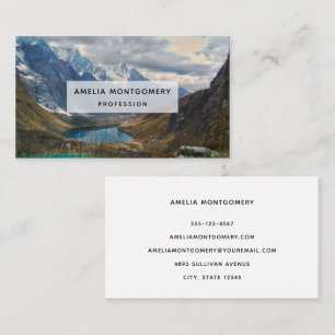 Tarjeta De Visita Foto de las montañas alpinas escénicas