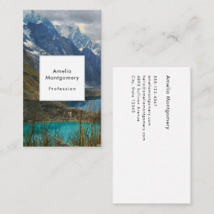 Tarjeta De Visita Foto de las montañas alpinas escénicas