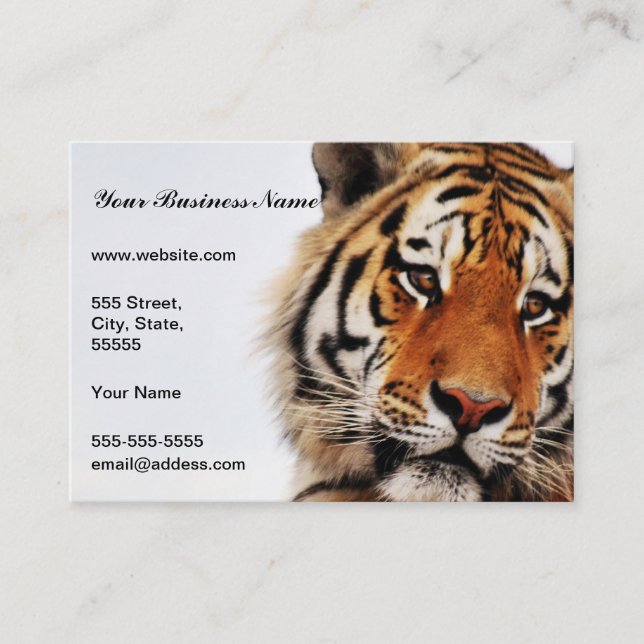 Tarjeta De Visita Foto de los laterales de Tiger Glance (Anverso)