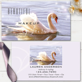 Tarjeta De Visita Foto de maquillaje de Swan de belleza profesional