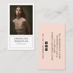 Tarjeta De Visita Foto de modelo de bailarina