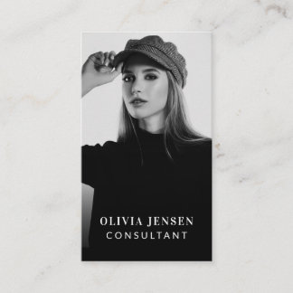 Tarjeta De Visita Foto de negocios mínima y profesional