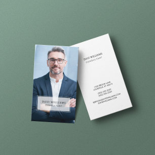 Tarjeta De Visita Foto de negocios mínima y profesional