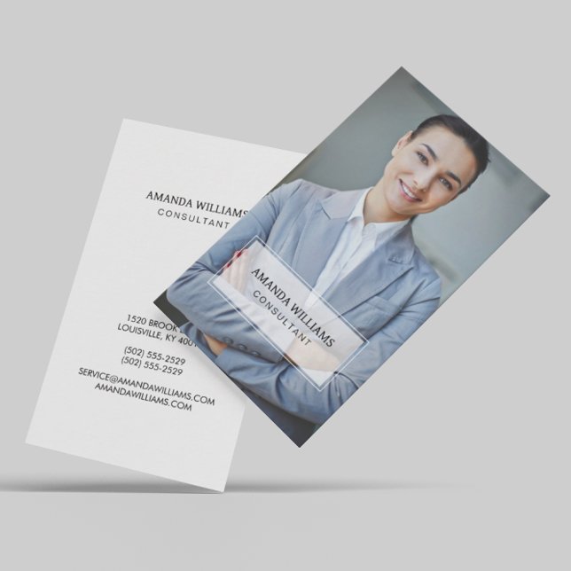 Tarjeta De Visita Foto de negocios mínima y profesional (Subido por el creador)