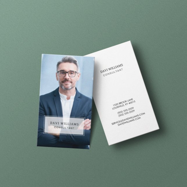 Tarjeta De Visita Foto de negocios mínima y profesional (Subido por el creador)