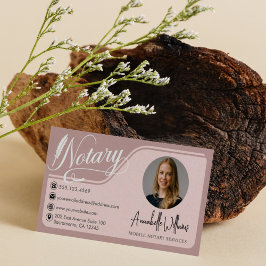Tarjeta De Visita Foto de notario público moderno
