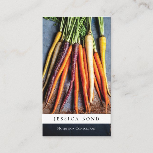 Tarjeta De Visita Foto de nutrición alimentaria (Anverso)