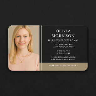 Tarjeta De Visita Foto de Oro Negro