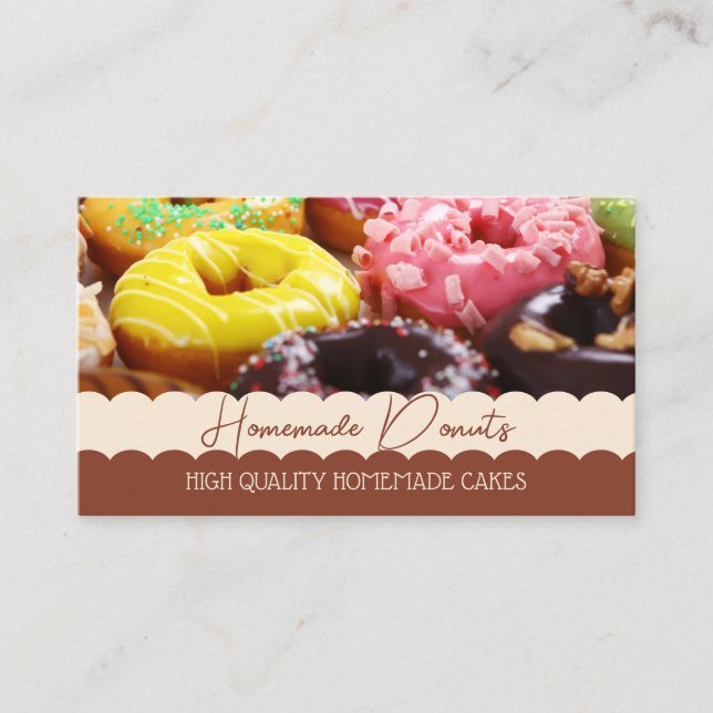 Tarjeta De Visita Foto de panadería deliciosa (Anverso)