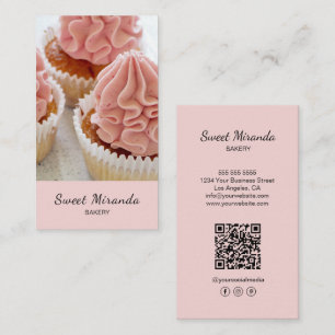 Tarjeta De Visita Foto de Panadería Moderna Iconos de Redes Sociales