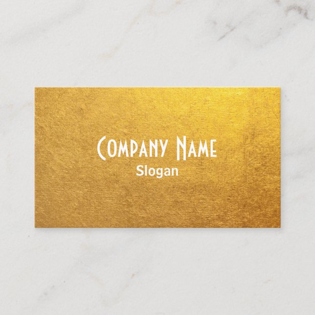 Tarjeta De Visita Foto de papel de oro (Anverso)