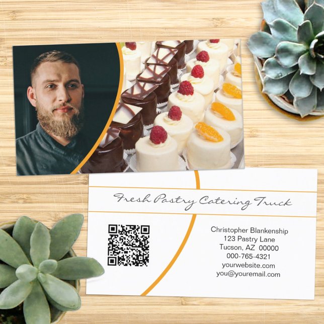 Tarjeta De Visita Foto de pastelería personalizado de tu foto con có (Subido por el creador)