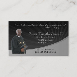 Tarjeta De Visita Foto de Pastor o Deacon