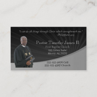 Tarjeta De Visita Foto de Pastor o Deacon