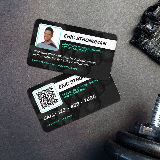 Tarjeta De Visita Foto de perfil de entrenador profesional moderno (Subido por el creador)