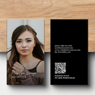 Tarjeta De Visita Foto de perfil de Influencer código QR