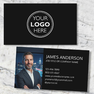 Tarjeta De Visita Foto de perfil de logotipo profesional minimalista